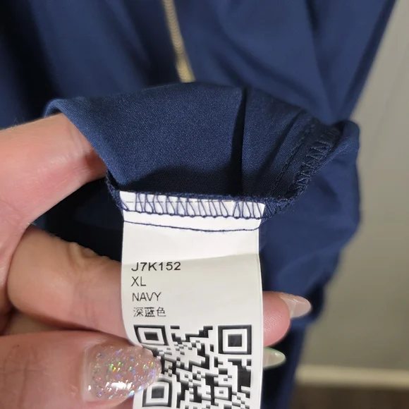 Wenrine Navy Blue Summer Smocked Dress Size XL - Picture 10 of 12